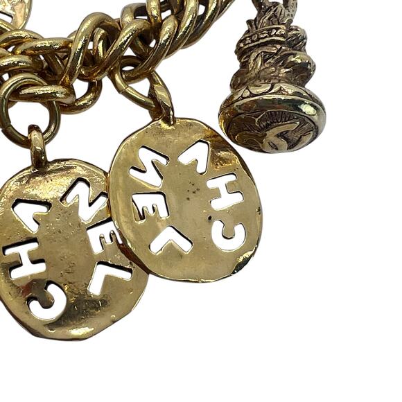 Chanel Vintage Plate Charm Bracelet - Picture 6 of 7